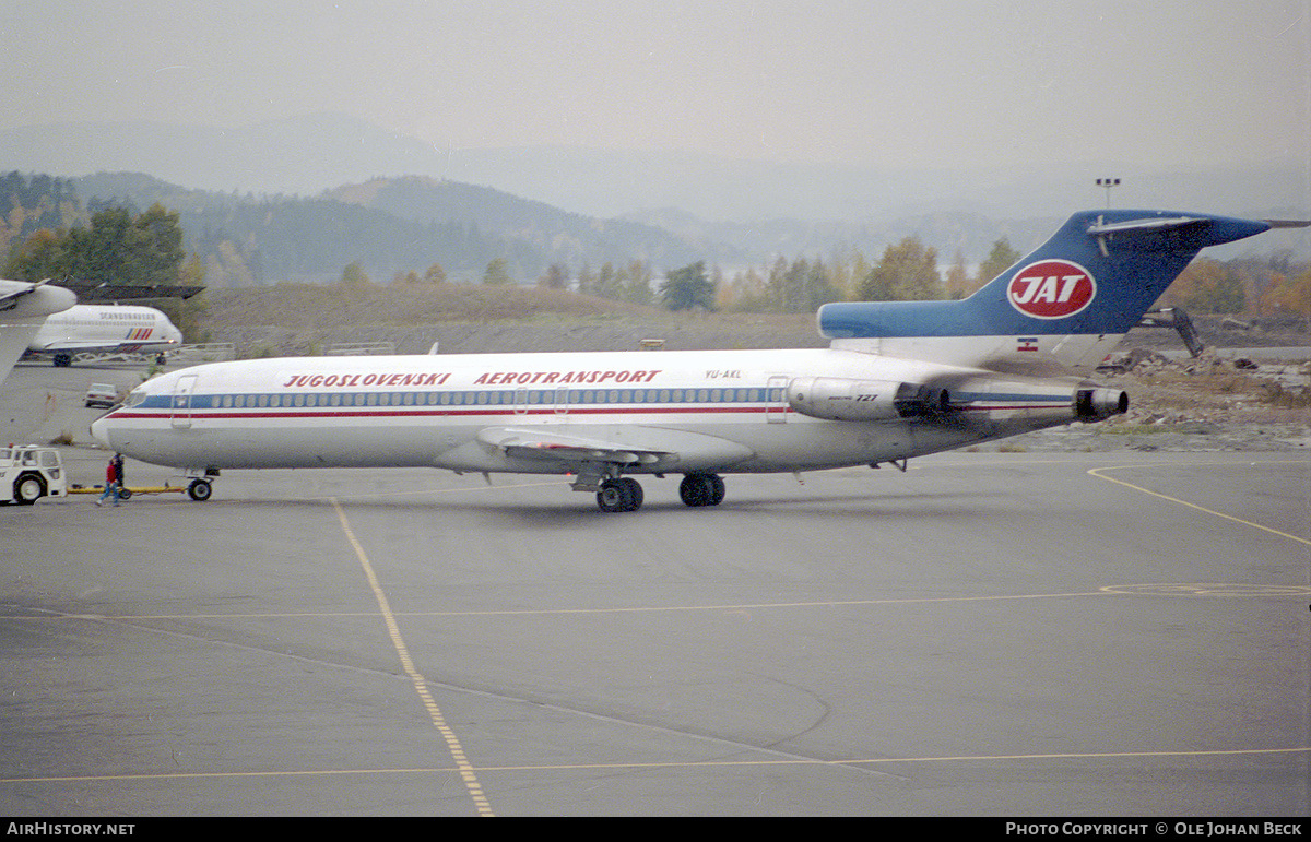 Aircraft Photo of YU-AKL | Boeing 727-2H9/Adv | JAT Yugoslav Airlines - Jugoslovenski Aerotransport | AirHistory.net #679119