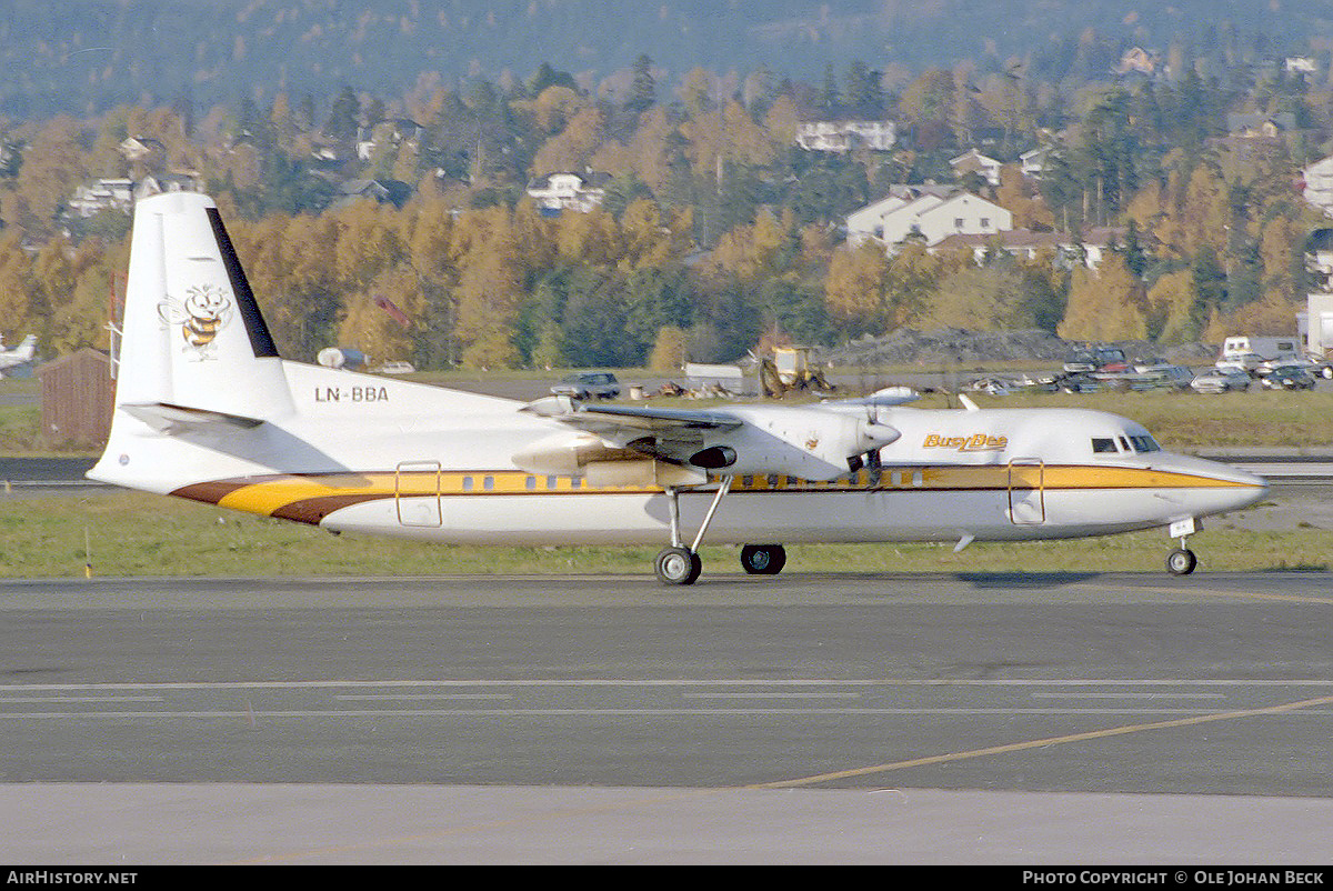 Aircraft Photo of LN-BBA | Fokker 50 | Busy Bee of Norway | AirHistory.net #679179