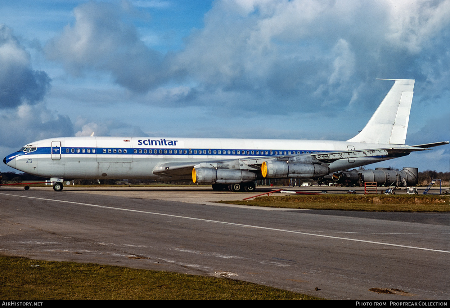 Aircraft Photo of G-BFZF | Boeing 707-321C | Scimitar Airlines | AirHistory.net #679316