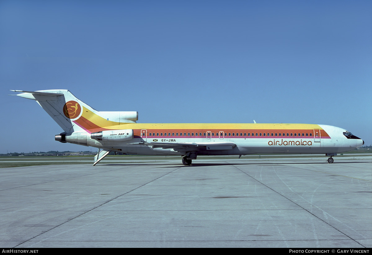 Aircraft Photo of 6Y-JMA | Boeing 727-2J0/Adv | Air Jamaica | AirHistory.net #679469