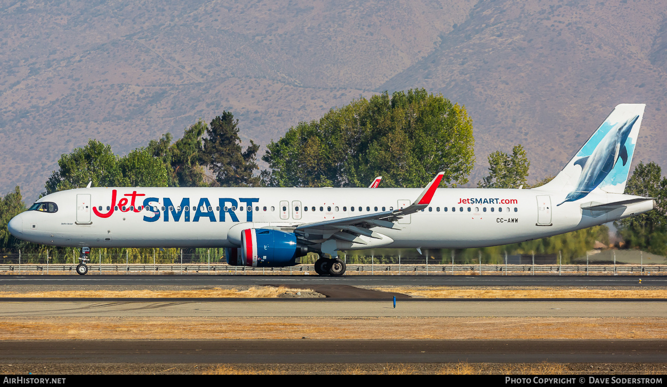 Aircraft Photo of CC-AWW | Airbus A321-271NX | JetSmart | AirHistory.net #679490