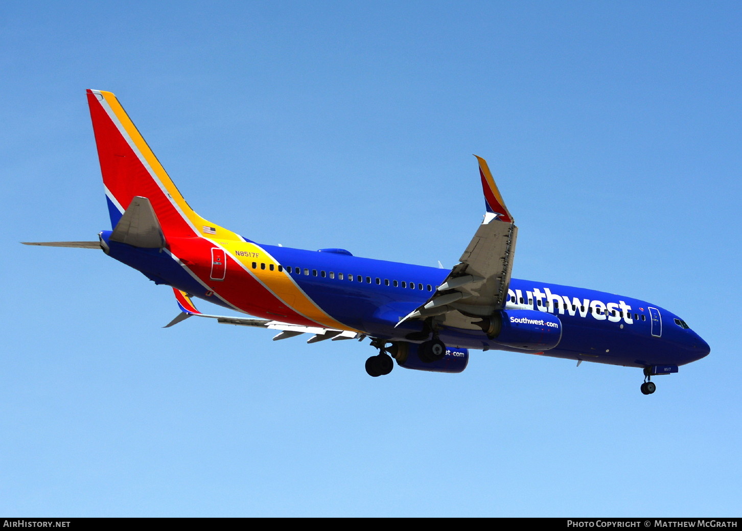 Aircraft Photo of N8517F | Boeing 737-800 | Southwest Airlines | AirHistory.net #679498