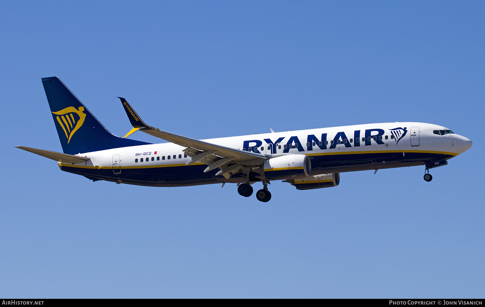 Aircraft Photo of 9H-QCD | Boeing 737-8AS | Ryanair | AirHistory.net #679558