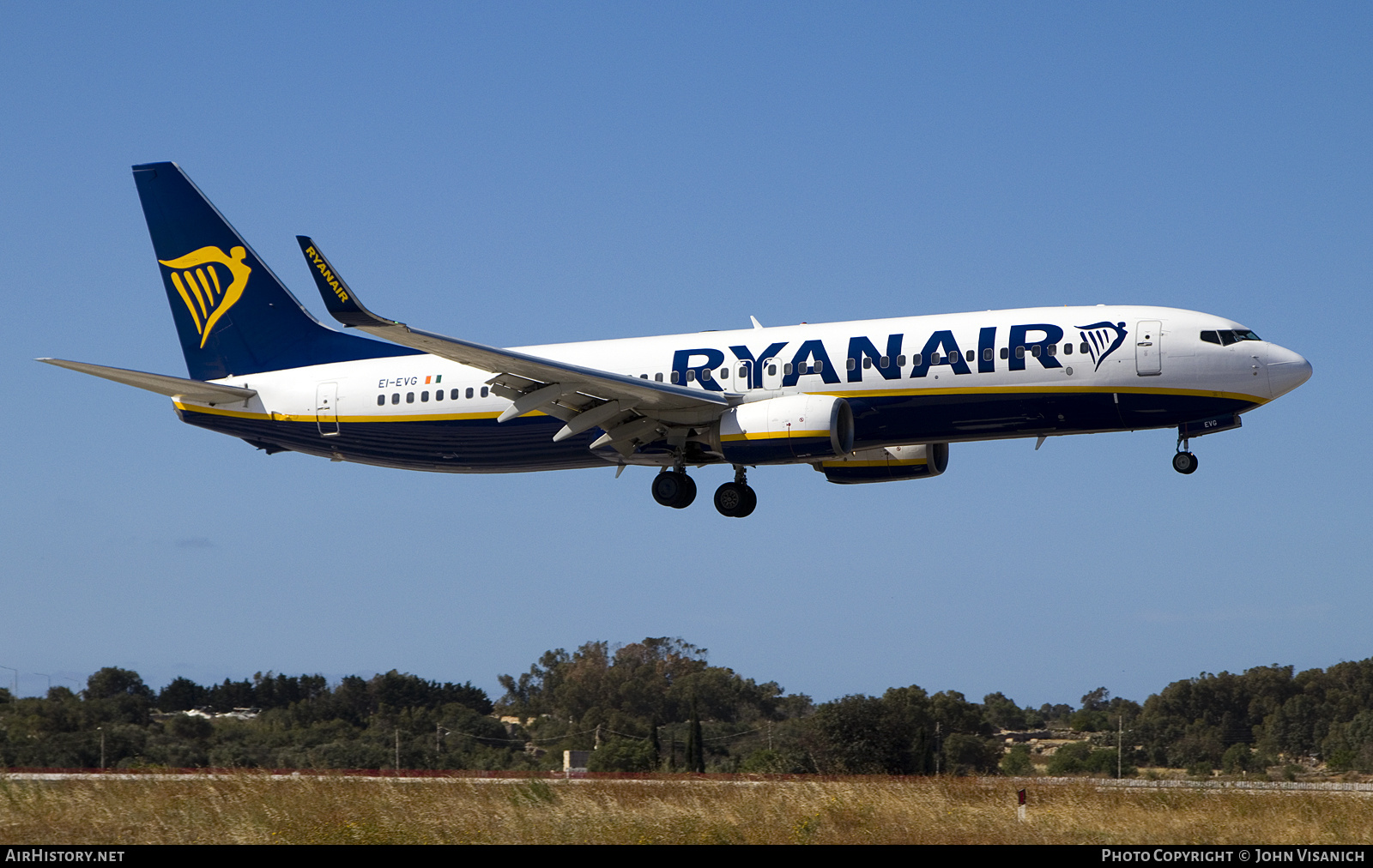 Aircraft Photo of EI-EVG | Boeing 737-8AS | Ryanair | AirHistory.net #679560