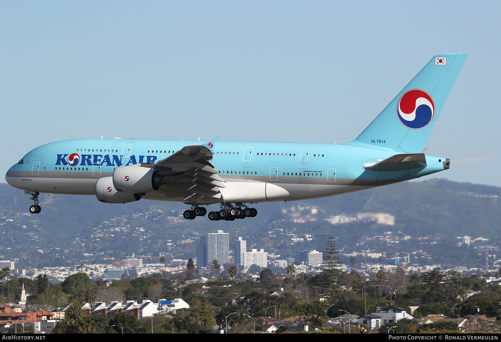 Aircraft Photo of HL7614 | Airbus A380-861 | Korean Air | AirHistory.net #679600
