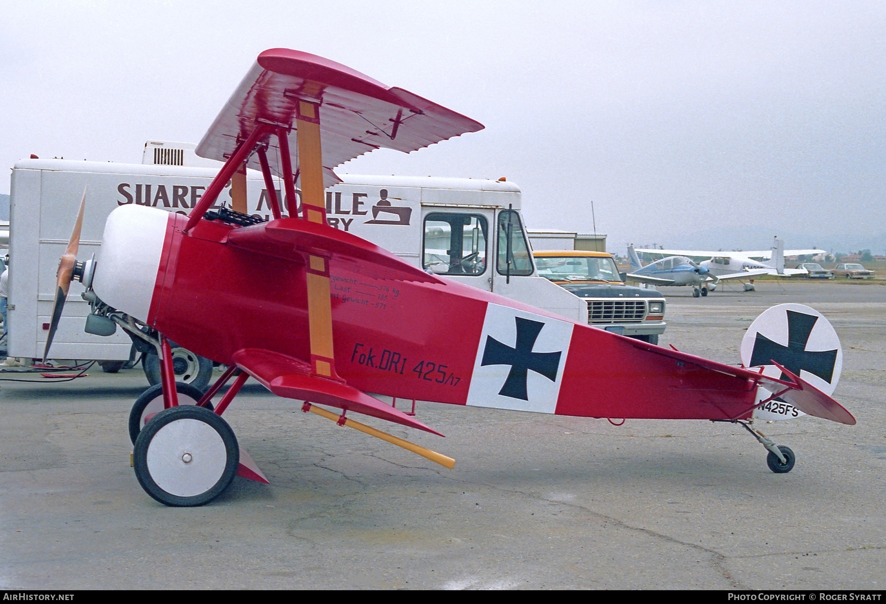 Aircraft Photo of N425FS / 425/17 | Fokker Dr.1 (replica) | Germany - Army | AirHistory.net #679762