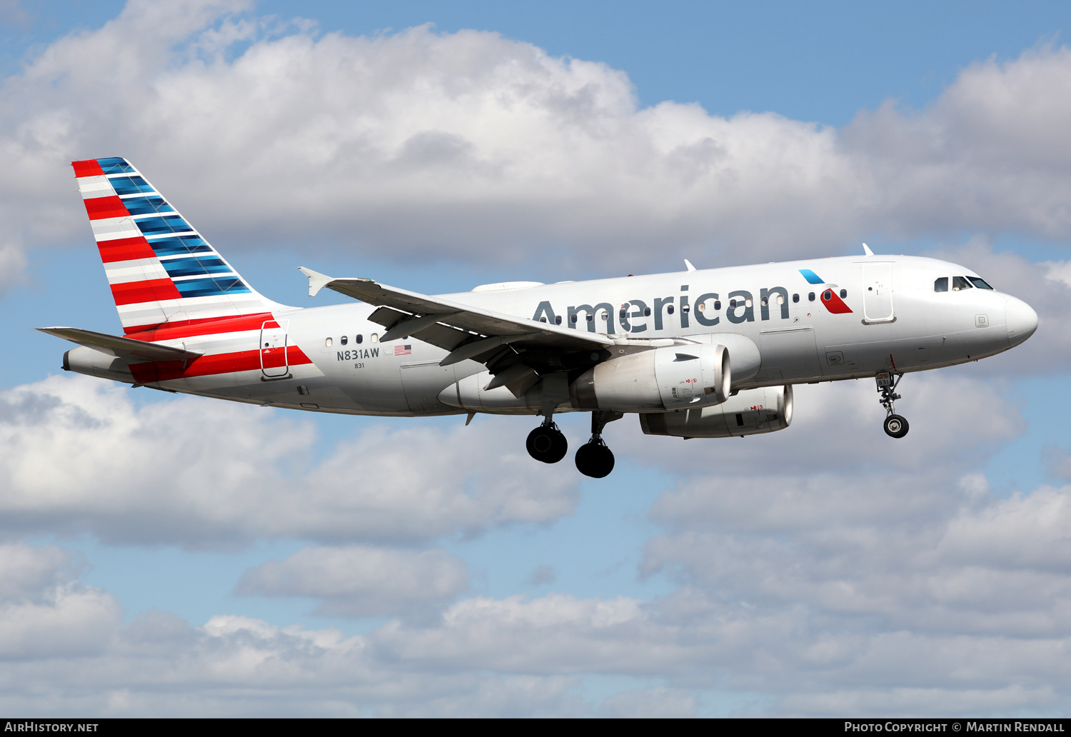 Aircraft Photo of N831AW | Airbus A319-132 | American Airlines | AirHistory.net #679783