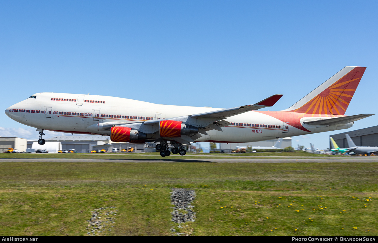 Aircraft Photo of N940AS | Boeing 747-437 | Air India | AirHistory.net #679829