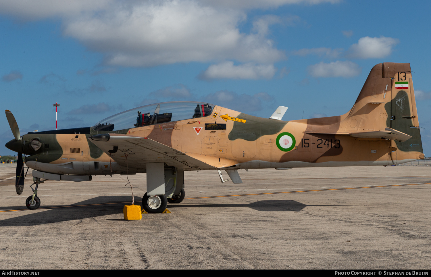 Aircraft Photo of 15-2413 | Embraer EMB-312A Tucano | Iran - Revolutionary Guard Air Force | AirHistory.net #680002