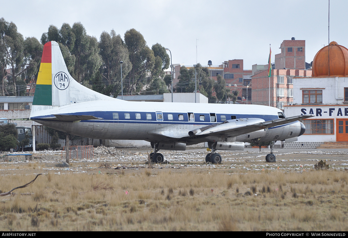Aircraft Photo of TAM-74 | Convair 580 | Bolivia - Air Force | AirHistory.net #680072