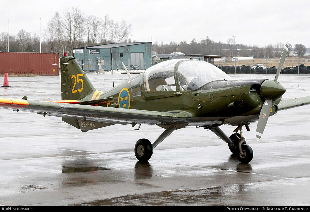 Aircraft Photo of SE-FVX / 61025 | Scottish Aviation Sk 61D Bulldog | Sweden - Air Force | AirHistory.net #680122