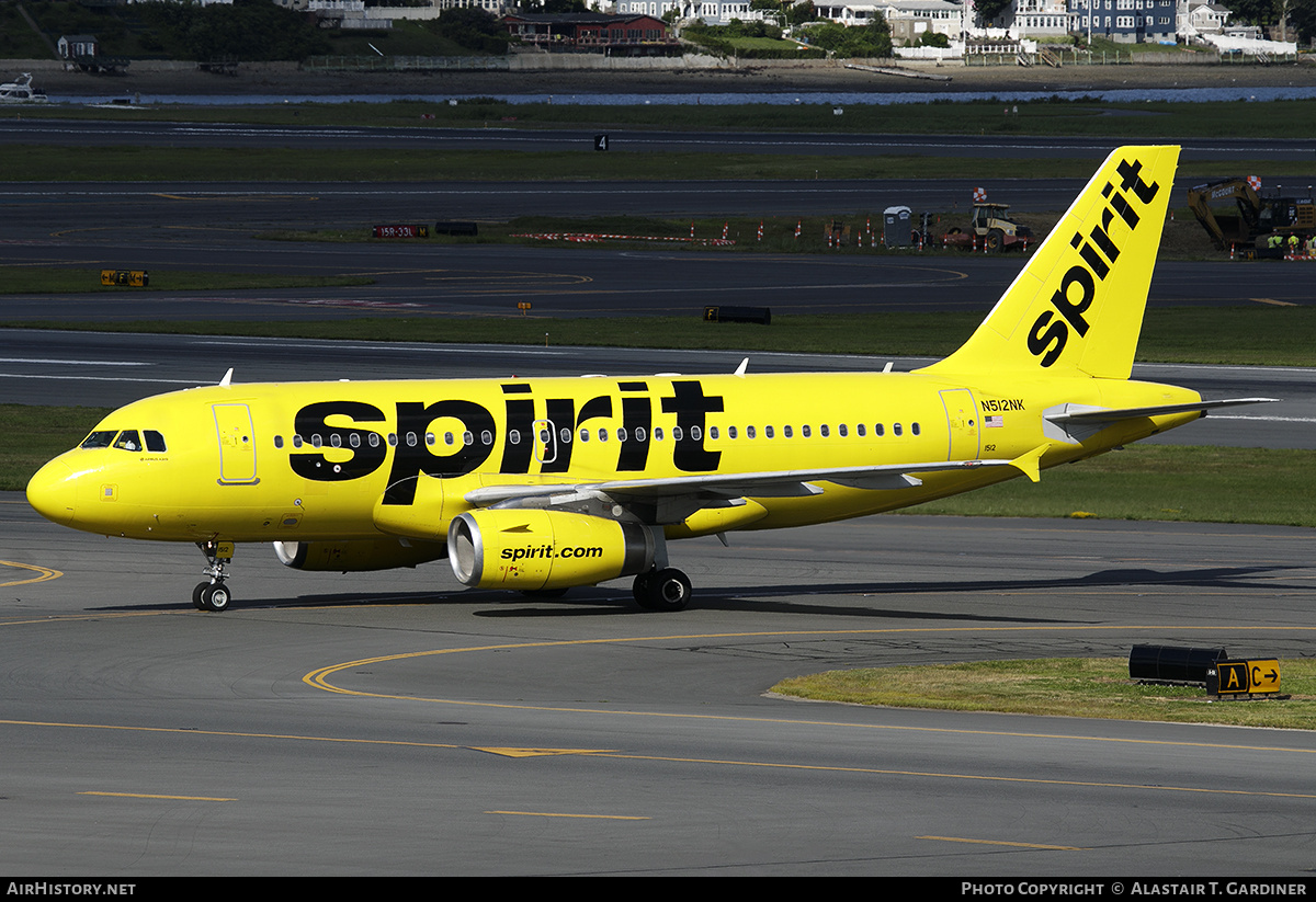 Aircraft Photo of N512NK | Airbus A319-132 | Spirit Airlines | AirHistory.net #680152