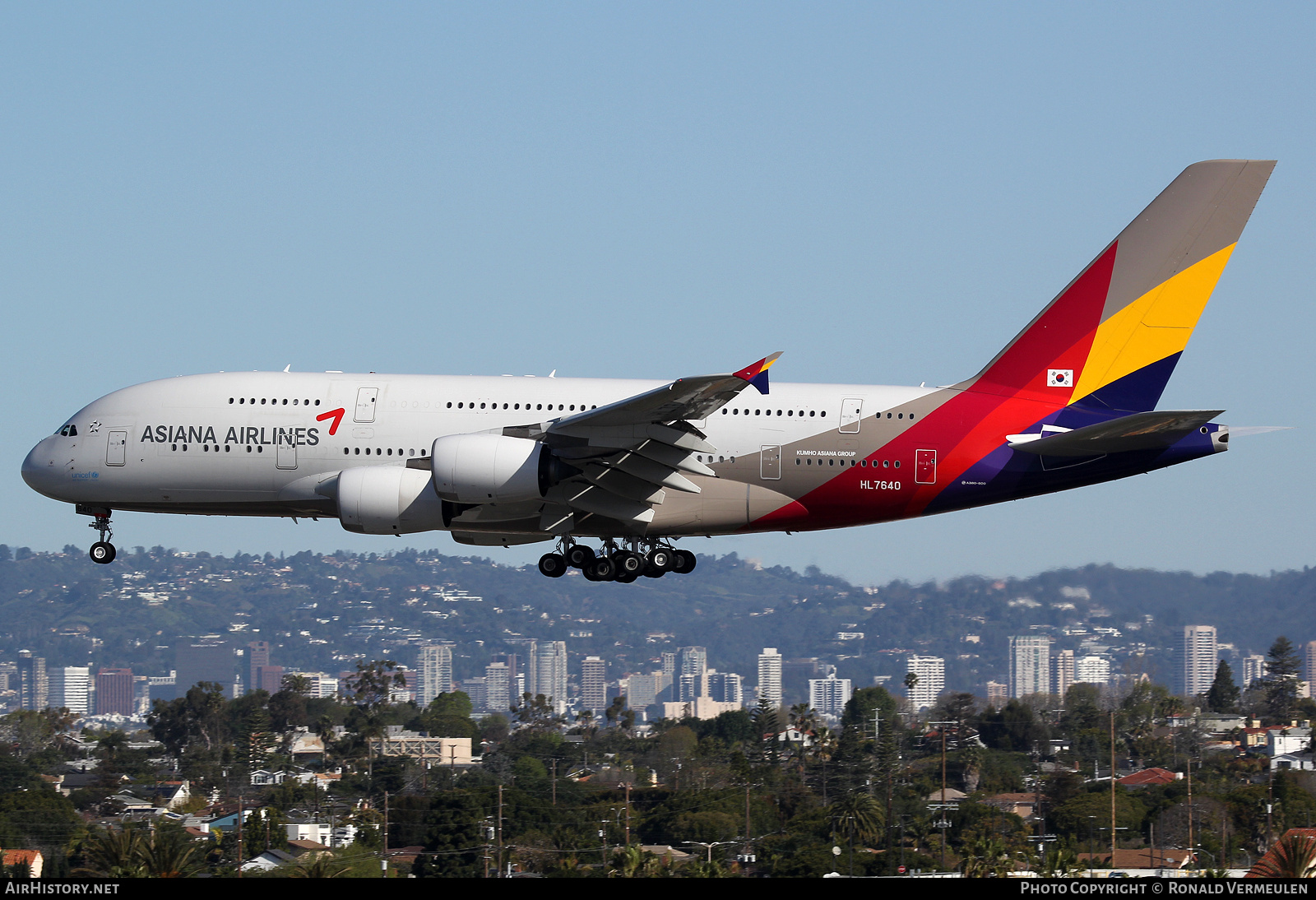 Aircraft Photo of HL7640 | Airbus A380-841 | Asiana Airlines | AirHistory.net #680193