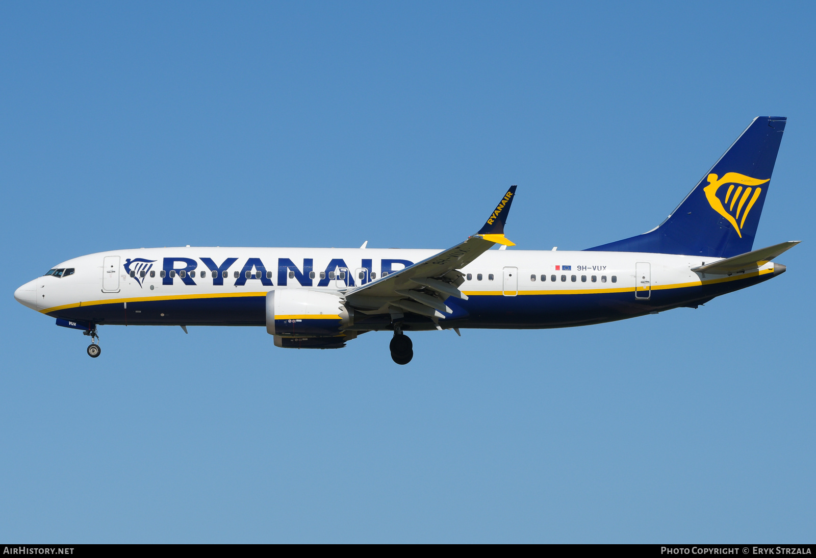 Aircraft Photo of 9H-VUX | Boeing 737-8200 Max 200 | Ryanair | AirHistory.net #680245
