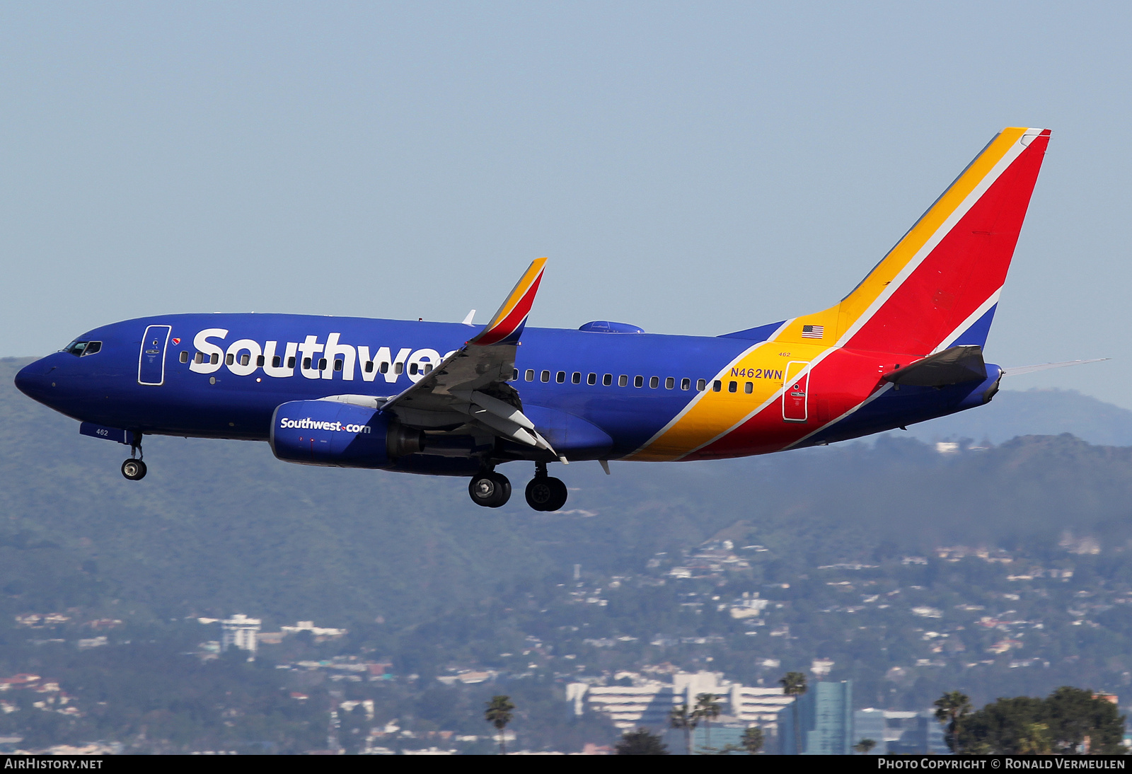 Aircraft Photo of N462WN | Boeing 737-7H4 | Southwest Airlines | AirHistory.net #680291