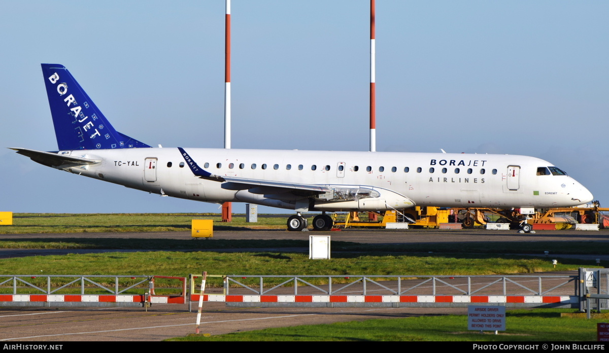 Aircraft Photo of TC-YAL | Embraer 190LR (ERJ-190-100LR) | Borajet Airlines | AirHistory.net #680370