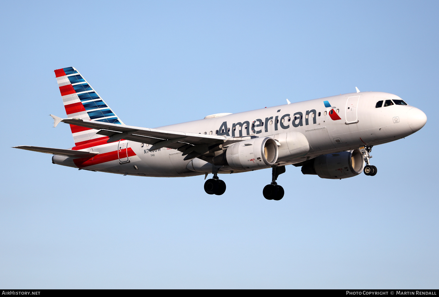 Aircraft Photo of N740UW | Airbus A319-112 | American Airlines | AirHistory.net #680453