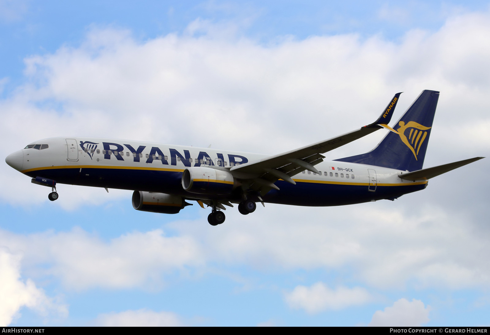 Aircraft Photo of 9H-QCK | Boeing 737-8AS | Ryanair | AirHistory.net #680517