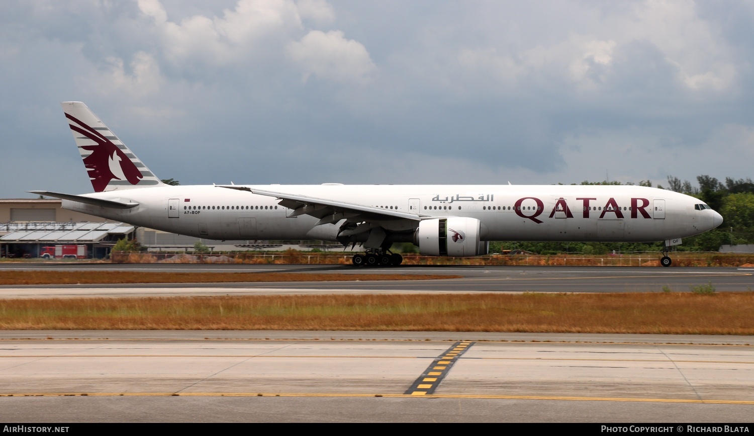 Aircraft Photo of A7-BOF | Boeing 777-3ZG/ER | Qatar Airways | AirHistory.net #680649