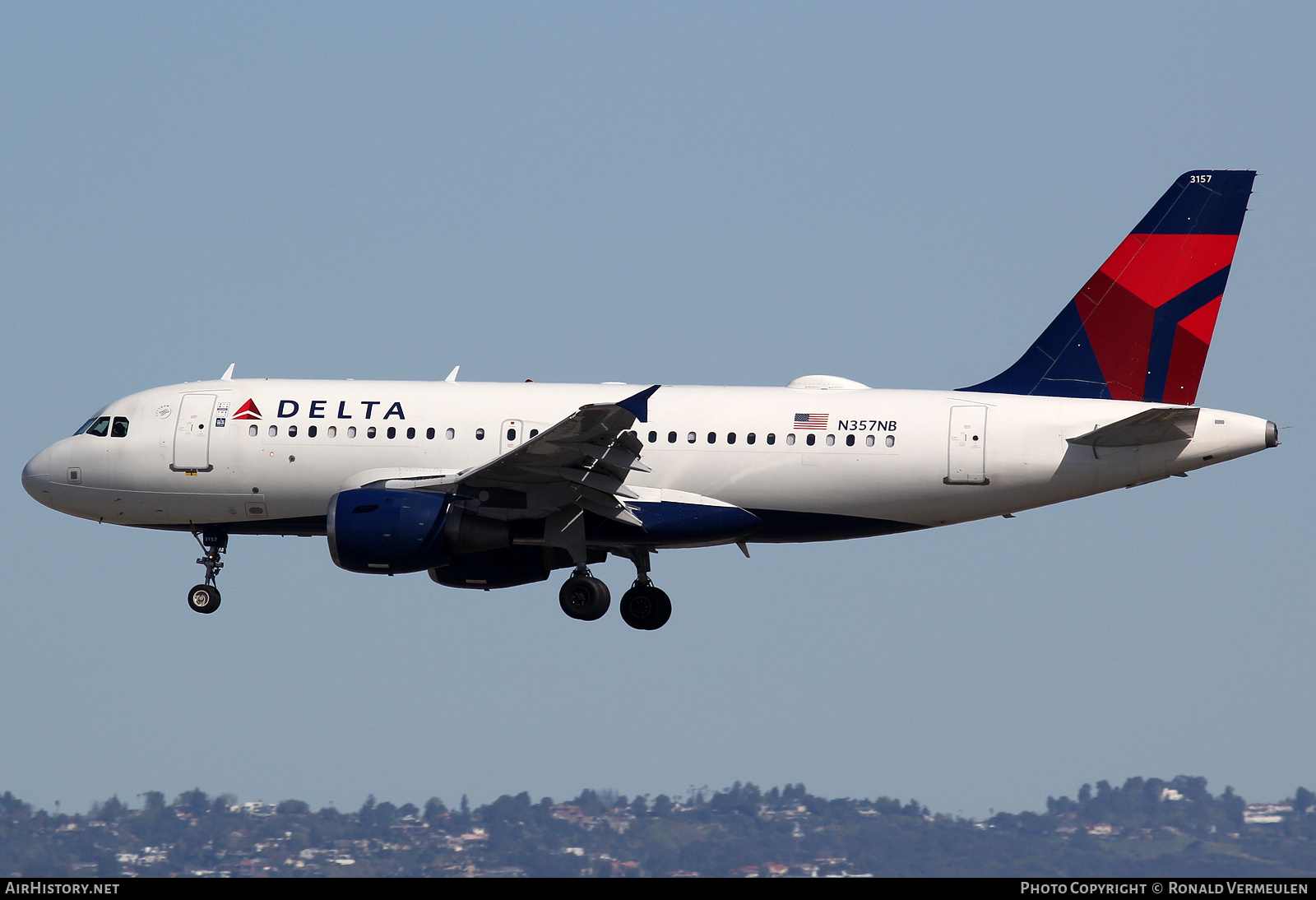 Aircraft Photo of N357NB | Airbus A319-114 | Delta Air Lines | AirHistory.net #680674