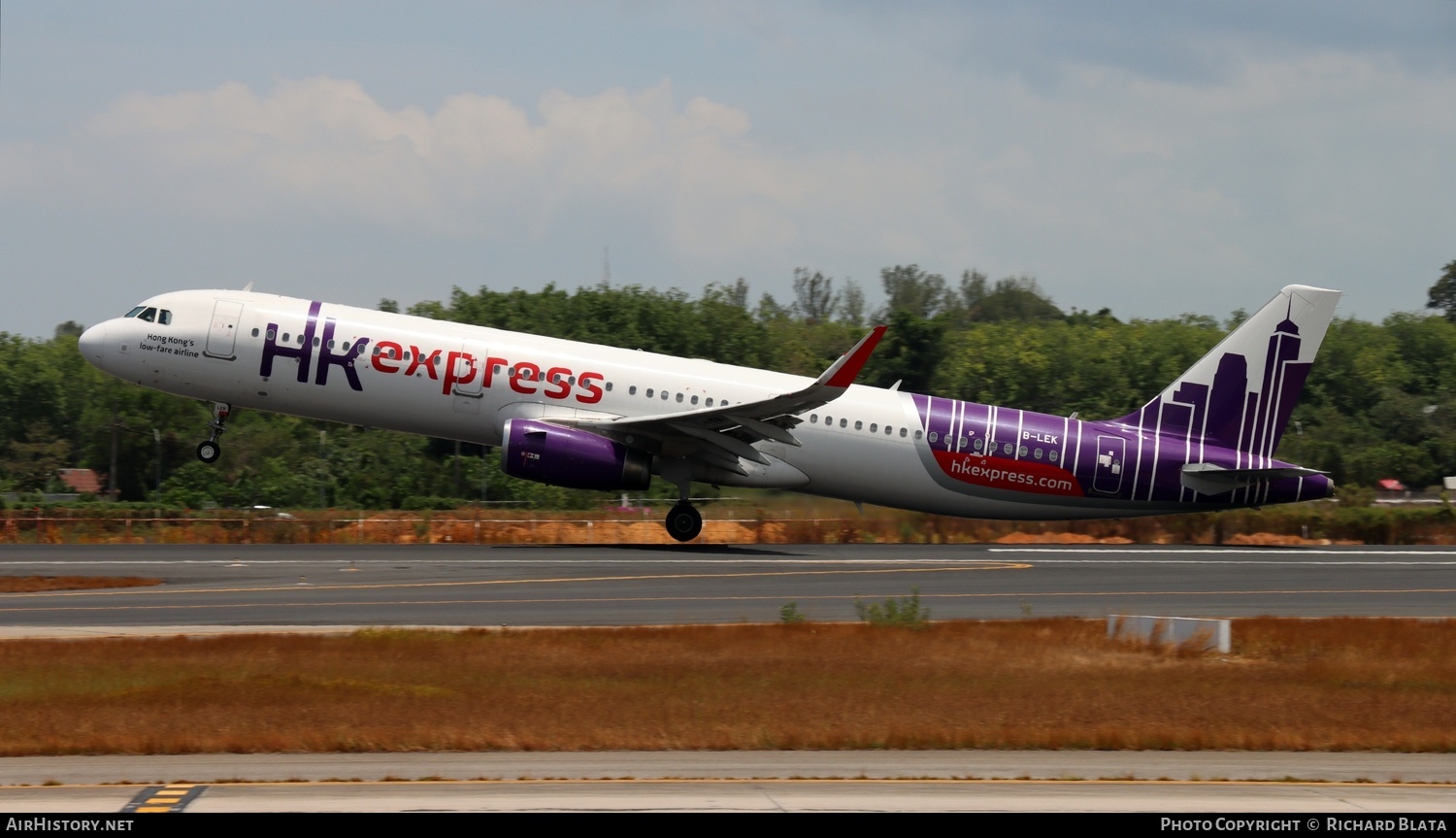 Aircraft Photo of B-LEK | Airbus A321-231 | HK Express - Hong Kong Express | AirHistory.net #680694