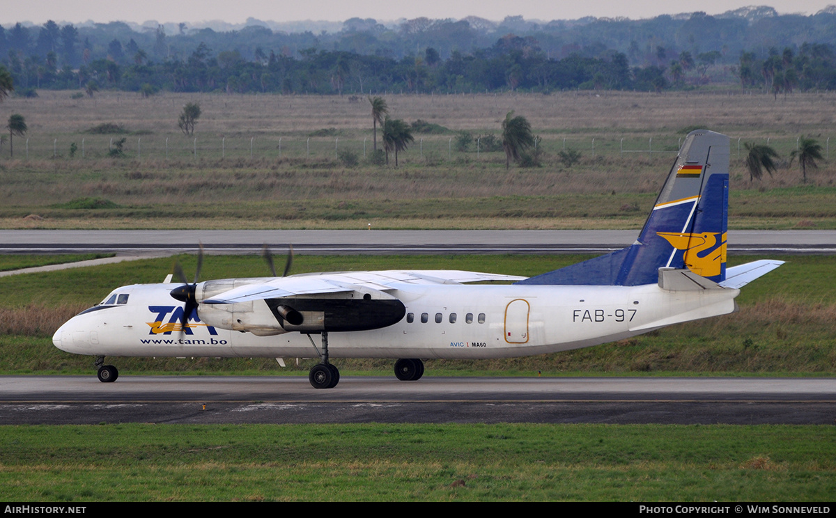 Aircraft Photo of FAB-97 | Xian MA60 | Bolivia - Transporte Aéreo Militar | AirHistory.net #680931