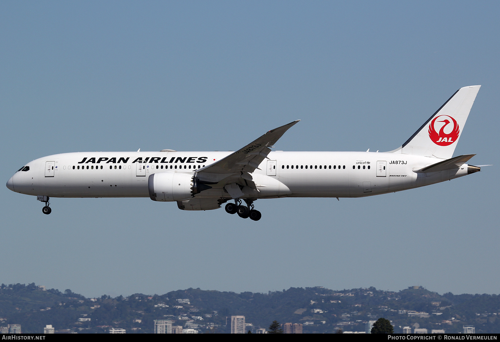 Aircraft Photo of JA873J | Boeing 787-9 Dreamliner | Japan Airlines - JAL | AirHistory.net #680993
