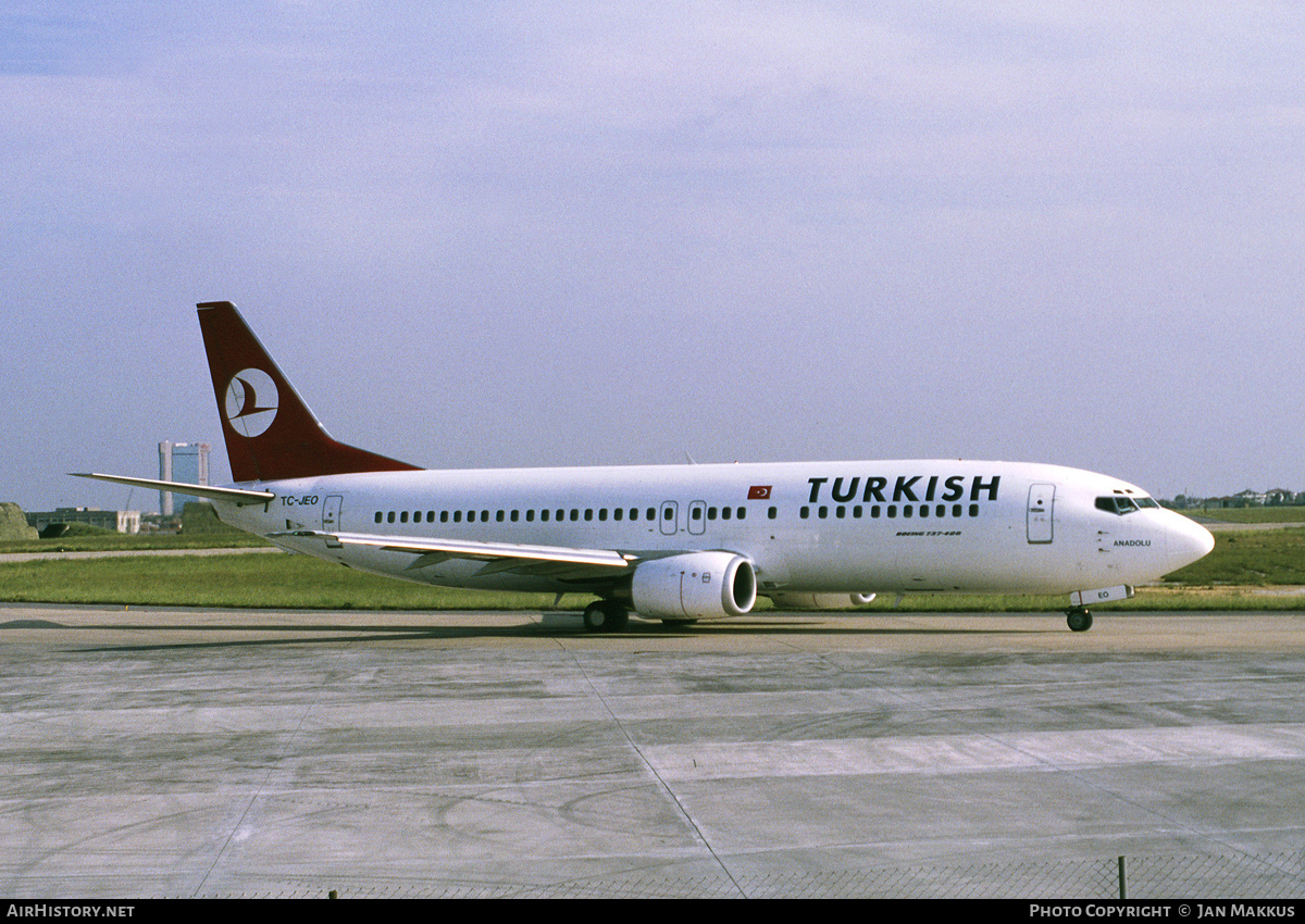 Aircraft Photo of TC-JEO | Boeing 737-4Q8 | Turkish Airlines | AirHistory.net #681150