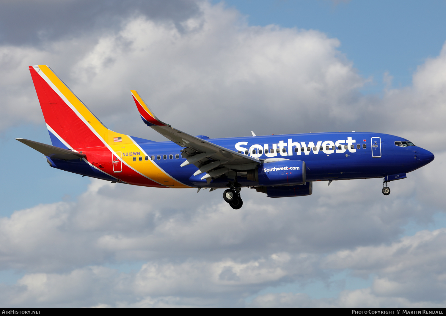 Aircraft Photo of N212WN | Boeing 737-7H4 | Southwest Airlines | AirHistory.net #681284