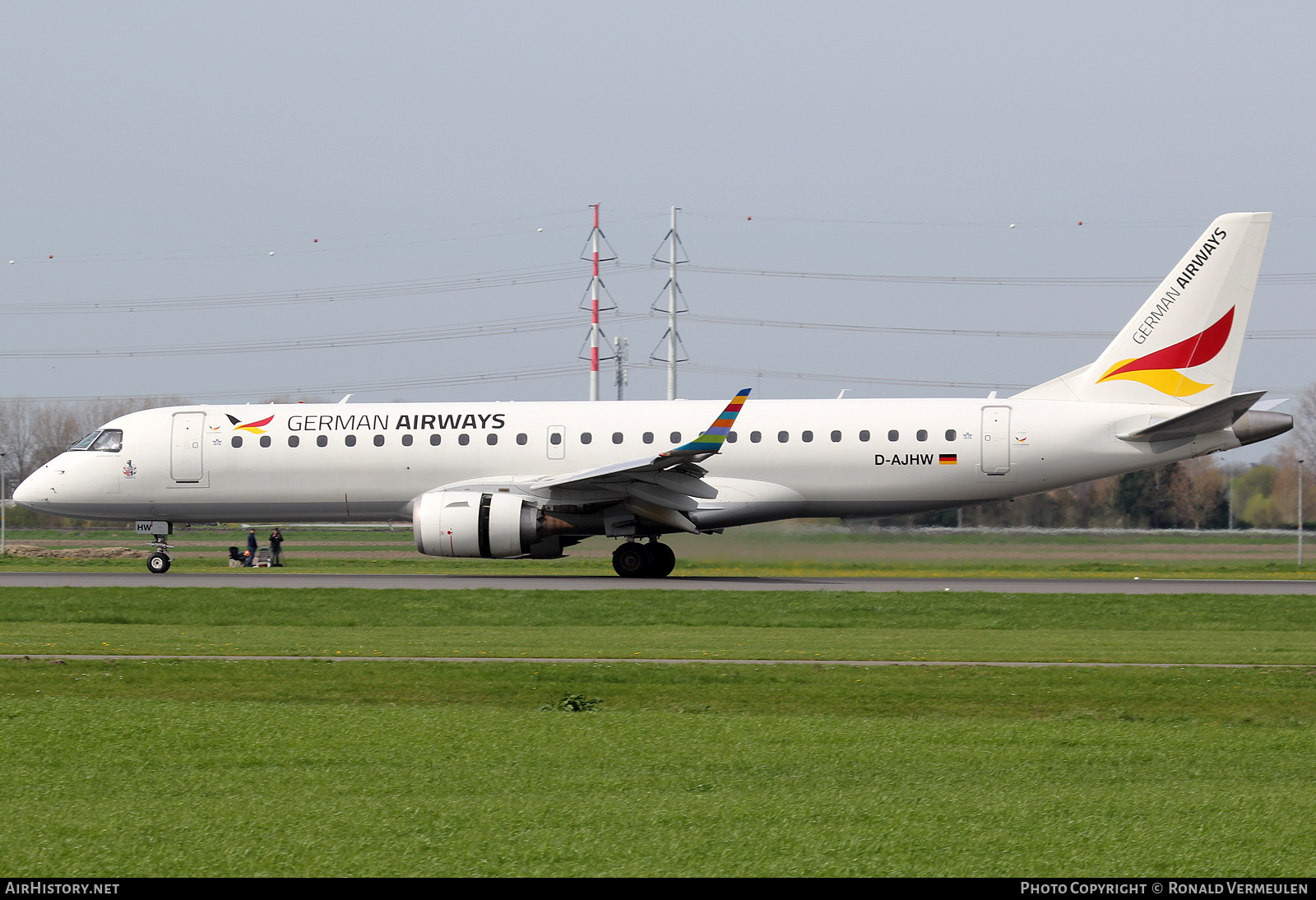 Aircraft Photo of D-AJHW | Embraer 190LR (ERJ-190-100LR) | German Airways | AirHistory.net #681476