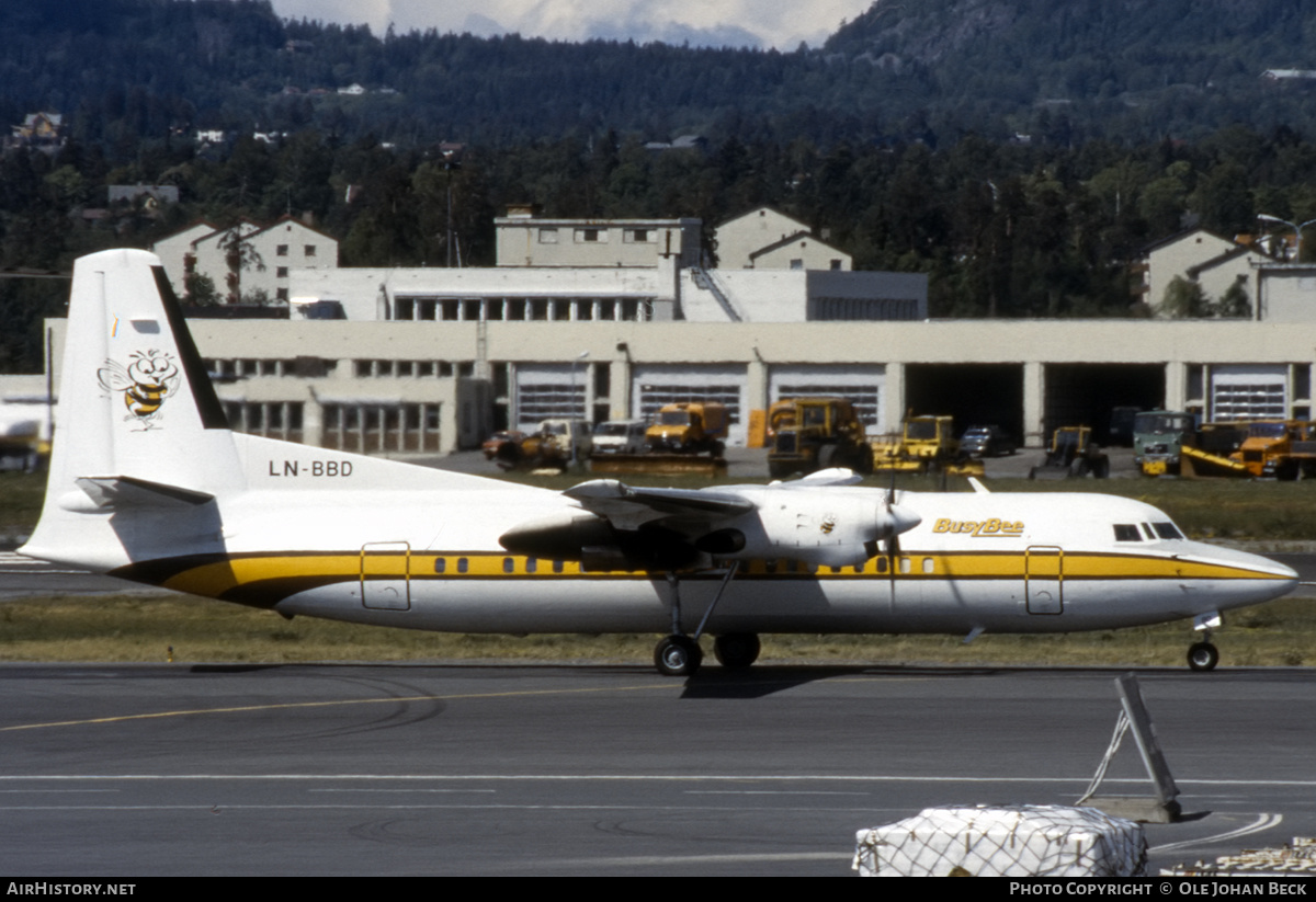 Aircraft Photo of LN-BBD | Fokker 50 | Busy Bee of Norway | AirHistory.net #681492