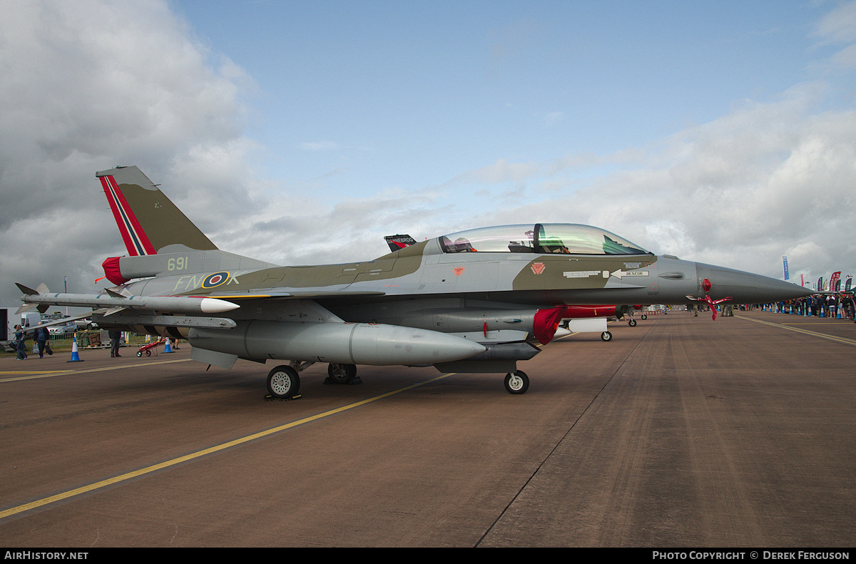 Aircraft Photo of 691 | General Dynamics F-16BM Fighting Falcon | Norway - Air Force | AirHistory.net #681684