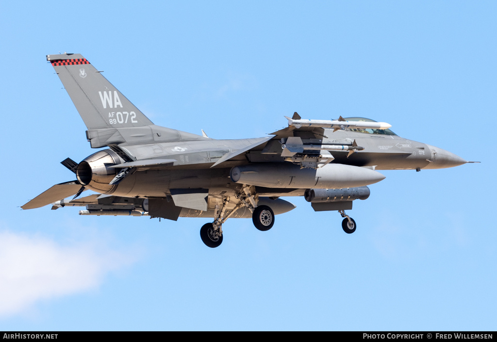 Aircraft Photo of 89-2072 / AF89-072 | General Dynamics F-16CM Fighting Falcon | USA - Air Force | AirHistory.net #681835