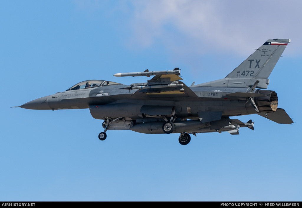 Aircraft Photo of 85-1472 / AF85-472 | General Dynamics F-16C Fighting Falcon | USA - Air Force | AirHistory.net #681847