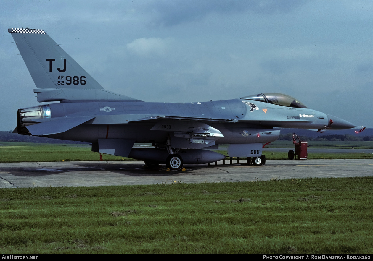Aircraft Photo of 82-0986 / AF82-986 | General Dynamics F-16A Fighting Falcon | USA - Air Force | AirHistory.net #681921