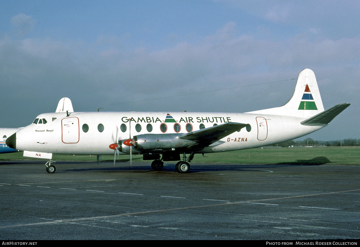 Aircraft Photo of G-AZNA | Vickers 813 Viscount | Gambia Air Shuttle | AirHistory.net #682108