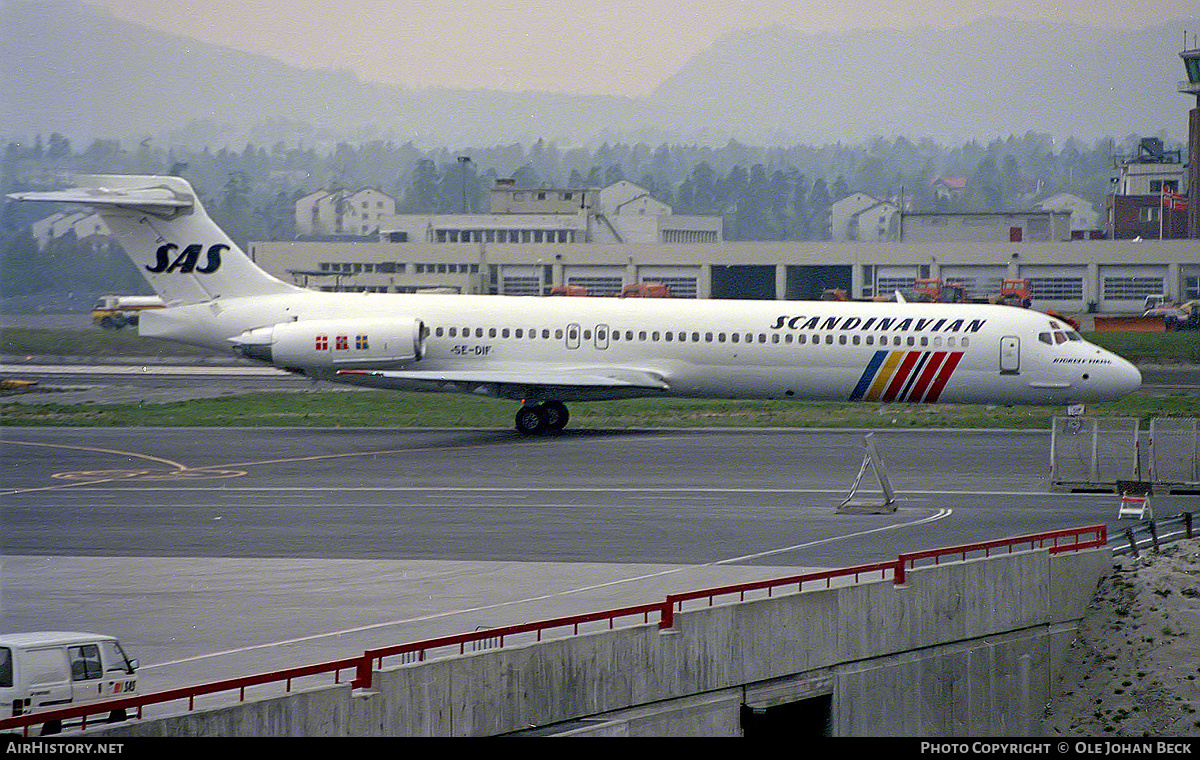Aircraft Photo of SE-DIF | McDonnell Douglas MD-87 (DC-9-87) | Scandinavian Airlines - SAS | AirHistory.net #682381