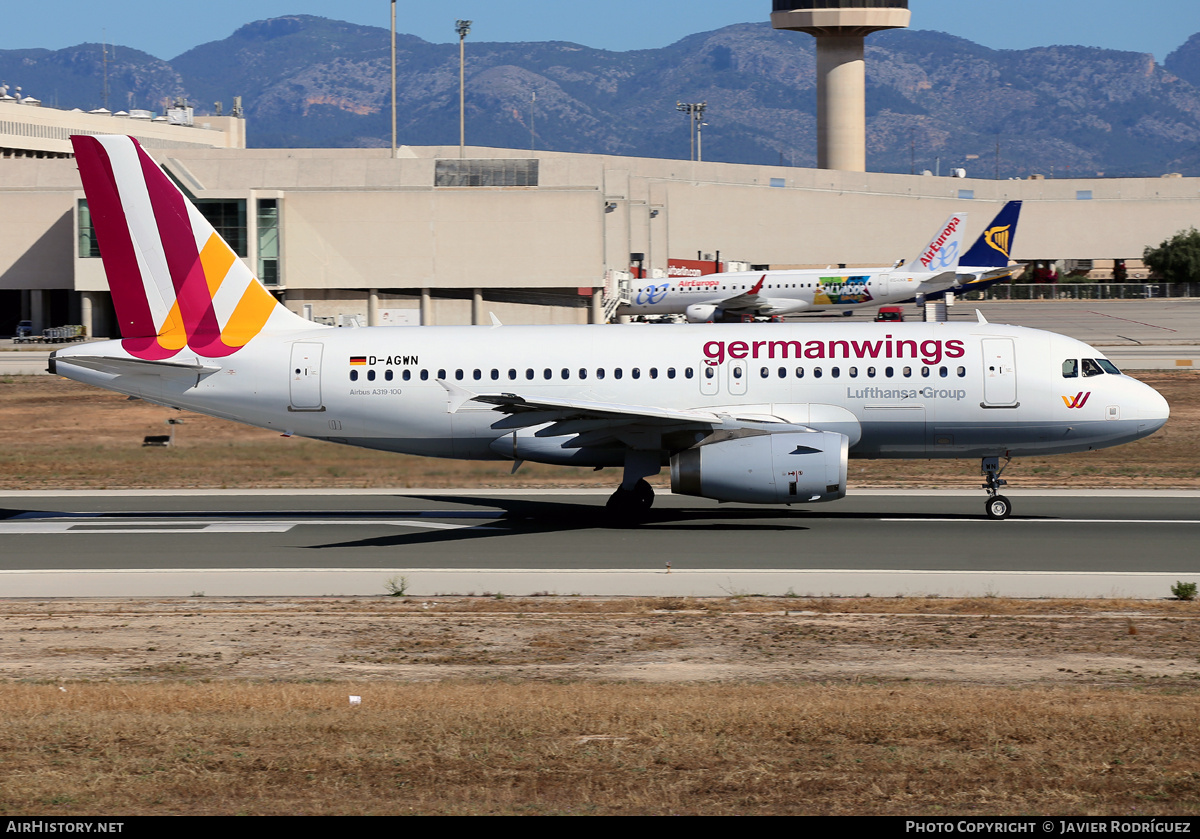 Aircraft Photo of D-AGWN | Airbus A319-132 | Germanwings | AirHistory.net #682472