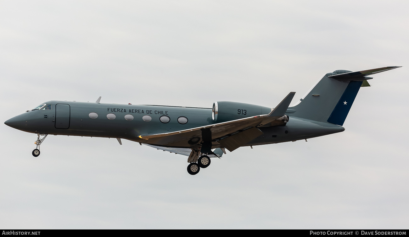 Aircraft Photo of 913 | Gulfstream Aerospace G-IV Gulfstream IV-SP | Chile - Air Force | AirHistory.net #682527