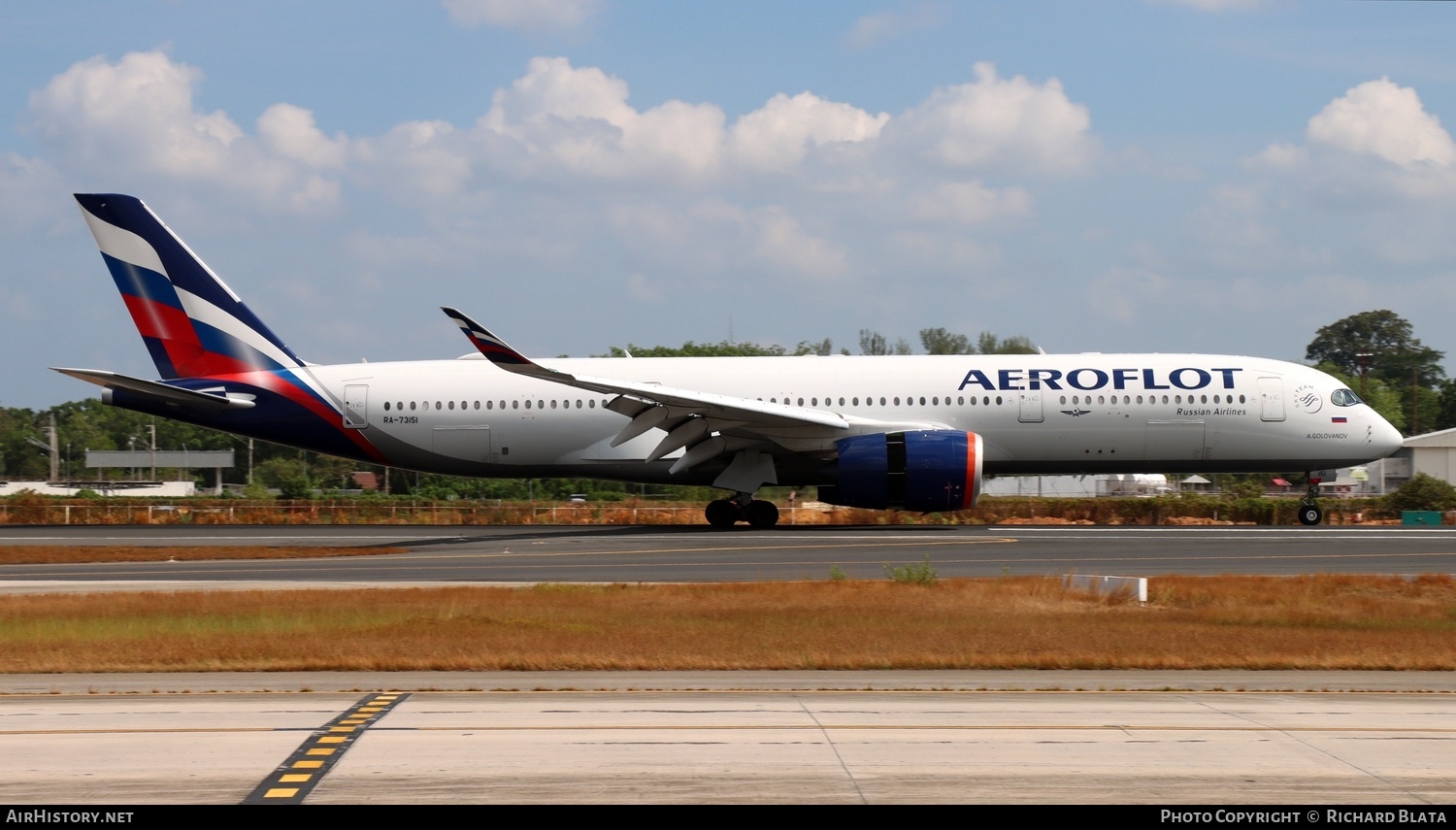 Aircraft Photo of RA-73151 | Airbus A350-941 | Aeroflot - Russian Airlines | AirHistory.net #682979