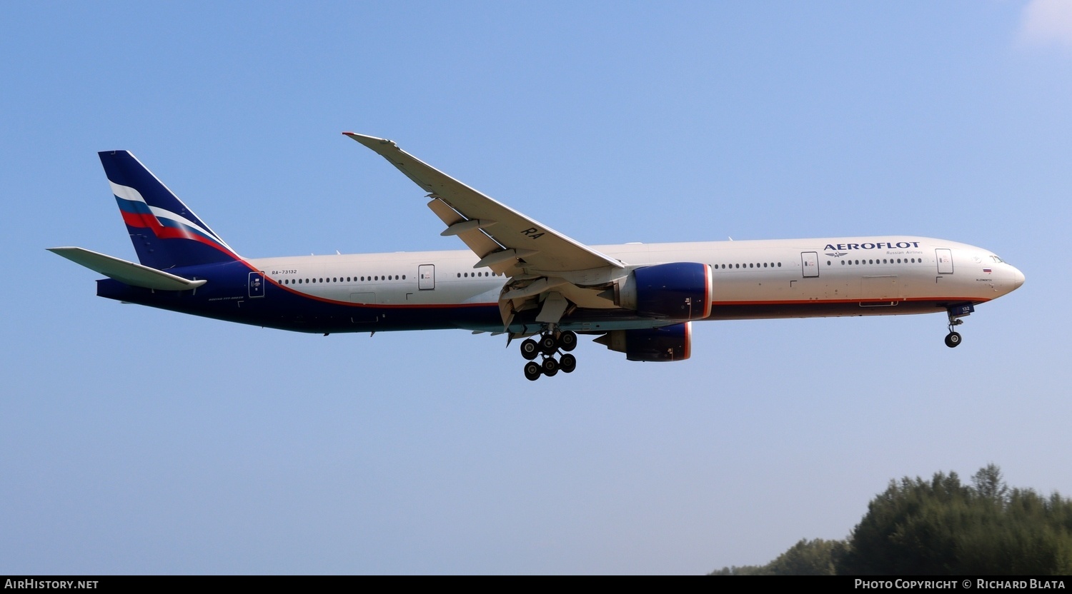Aircraft Photo of RA-73132 | Boeing 777-3M0/ER | Aeroflot - Russian Airlines | AirHistory.net #682994