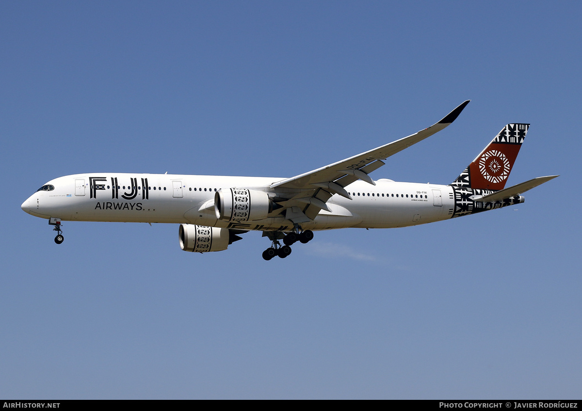 Aircraft Photo of DQ-FAI | Airbus A350-941 | Fiji Airways | AirHistory.net #683073