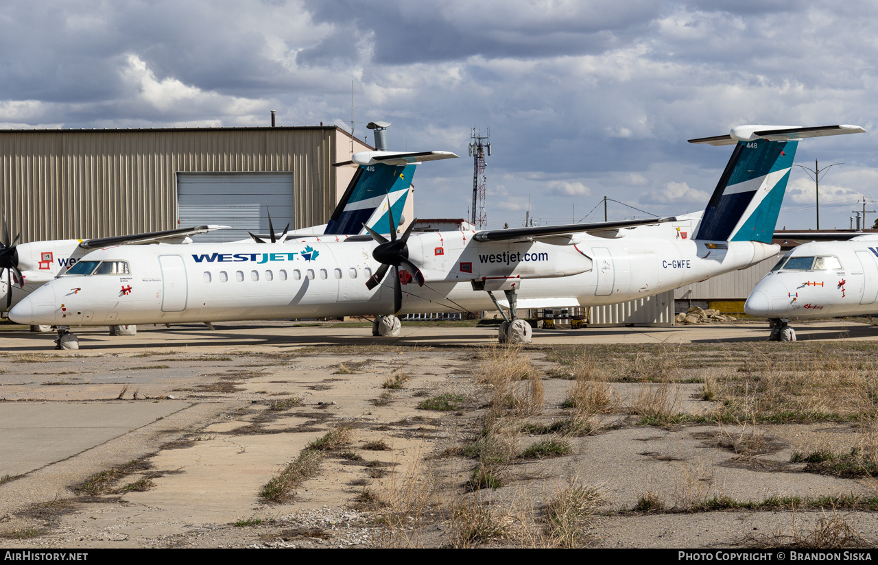 Aircraft Photo of C-GWFE | Bombardier DHC-8-402 Dash 8 | WestJet | AirHistory.net #683114