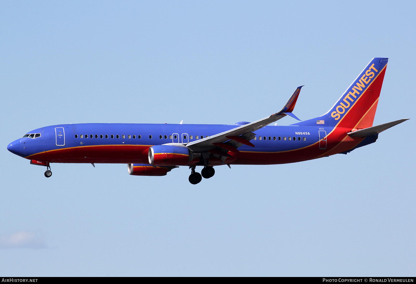 Aircraft Photo of N8649A | Boeing 737-8H4 | Southwest Airlines | AirHistory.net #683162
