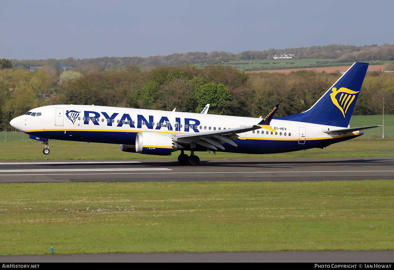 Aircraft Photo of EI-HEV | Boeing 737-8200 Max 200 | Ryanair | AirHistory.net #683219