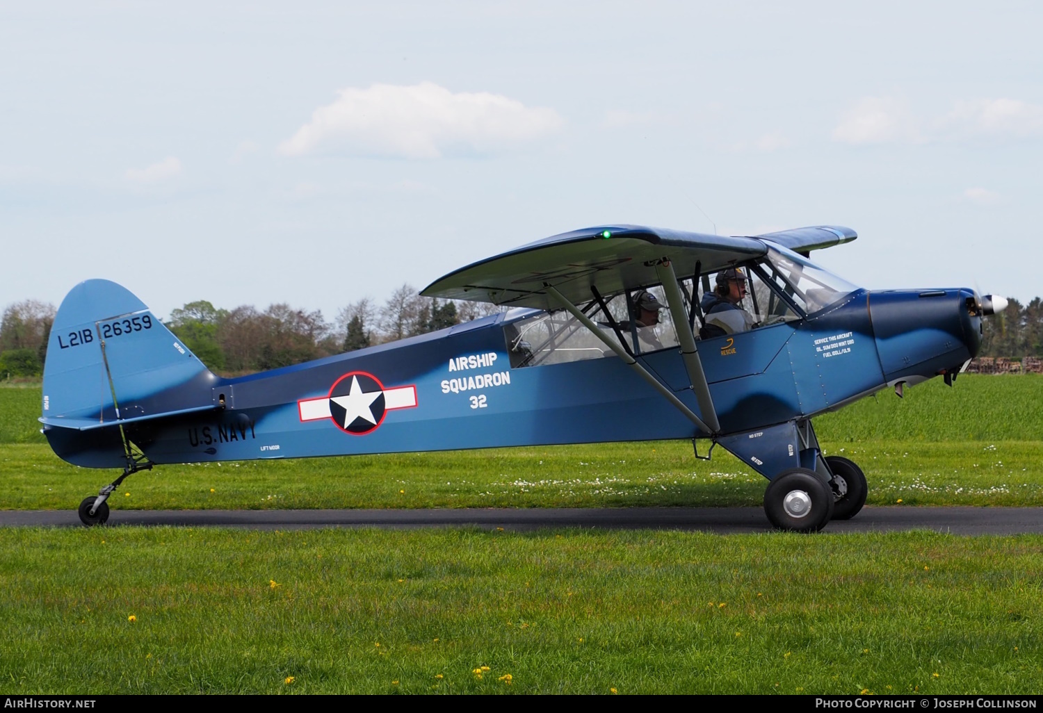 Aircraft Photo of G-BNXM / 26359 | Piper L-21B Super Cub | USA - Navy | AirHistory.net #683253
