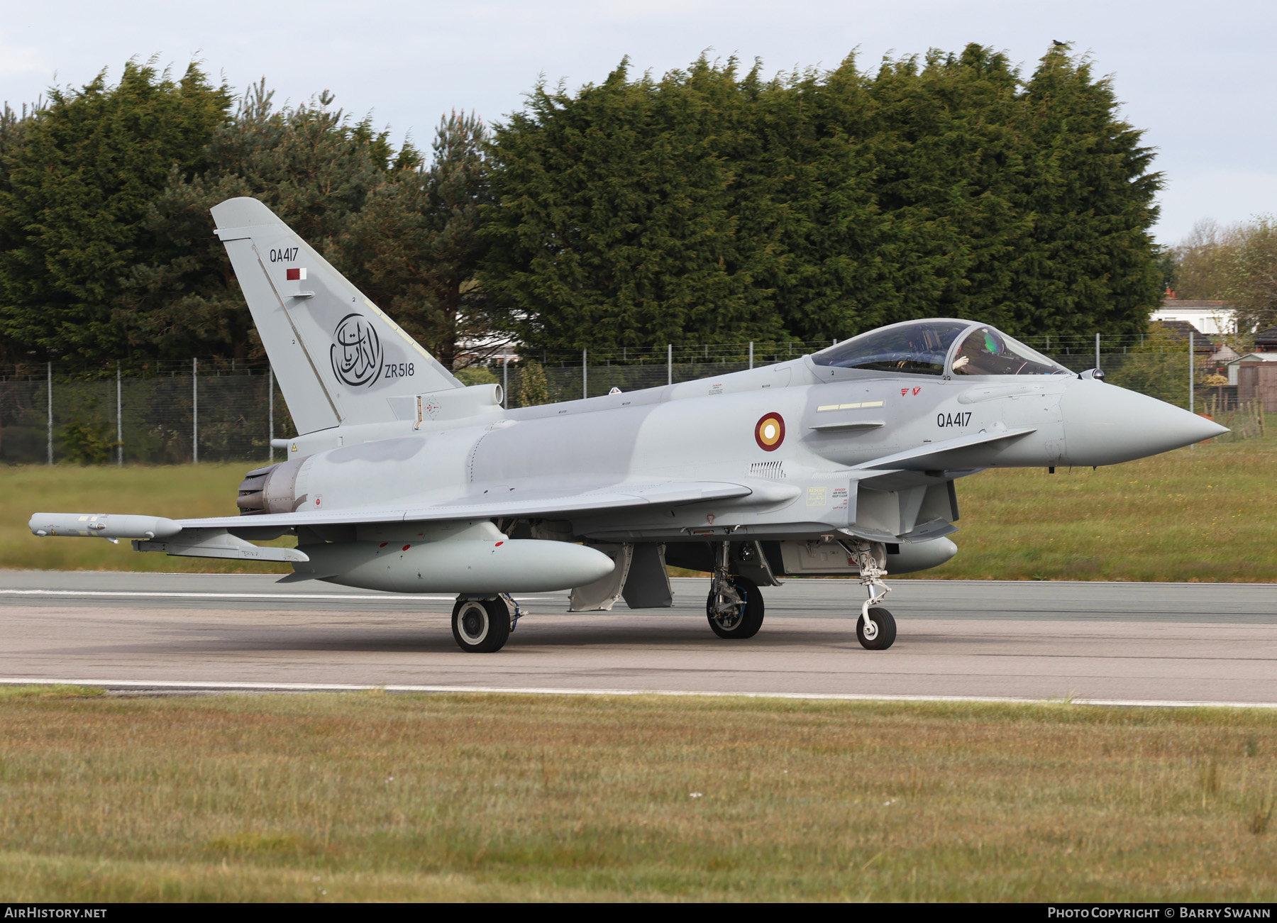 Aircraft Photo of QA417 / ZR518 | Eurofighter EF-2000 Typhoon ... | Qatar - Air Force | AirHistory.net #683333