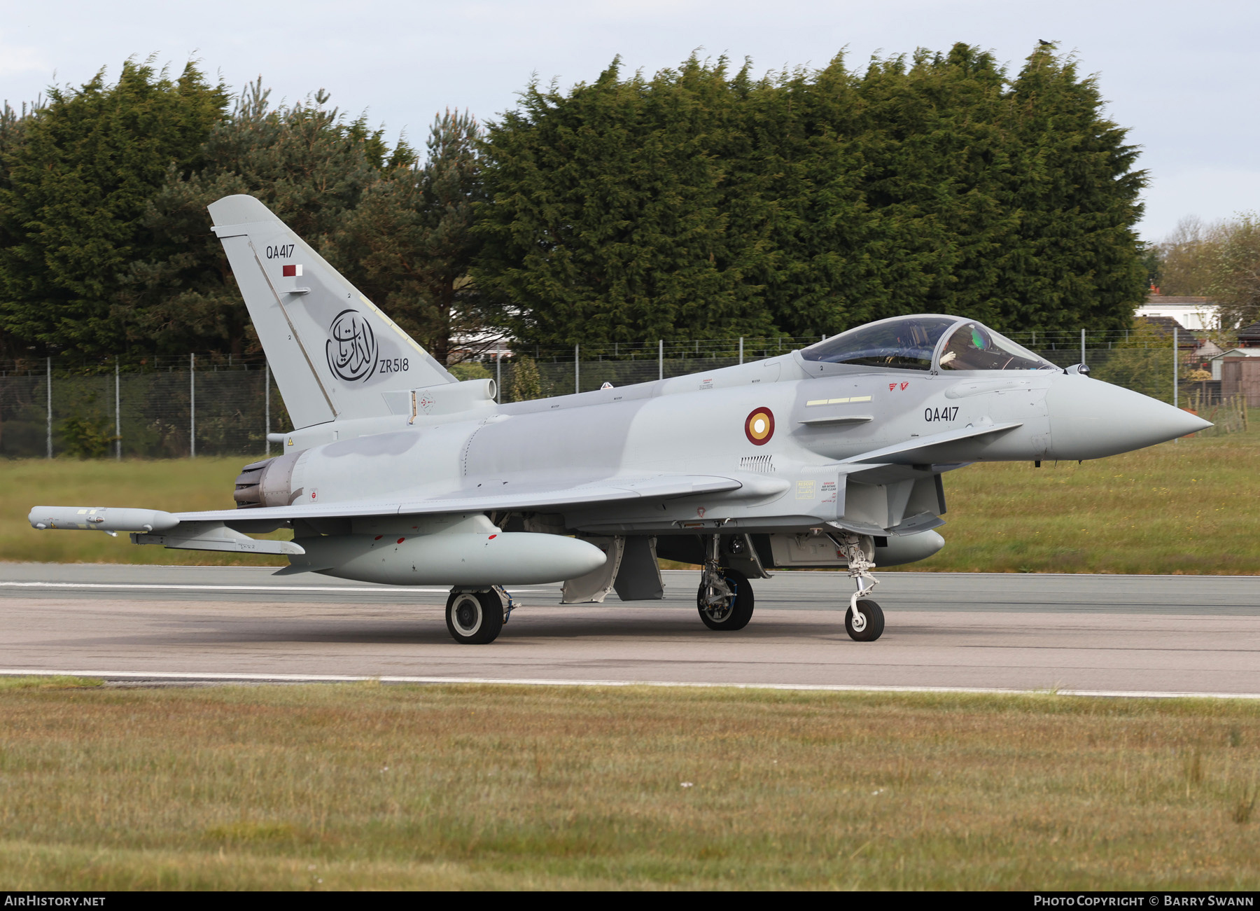 Aircraft Photo of QA417 / ZR518 | Eurofighter EF-2000 Typhoon | Qatar - Air Force | AirHistory.net #683333