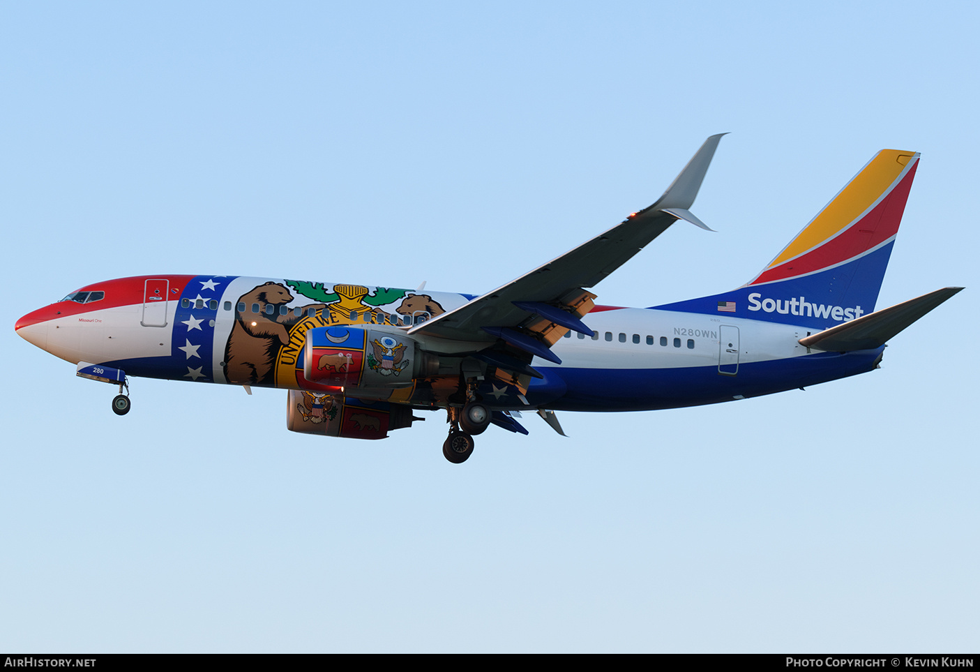 Aircraft Photo of N280WN | Boeing 737-7H4 | Southwest Airlines | AirHistory.net #683386