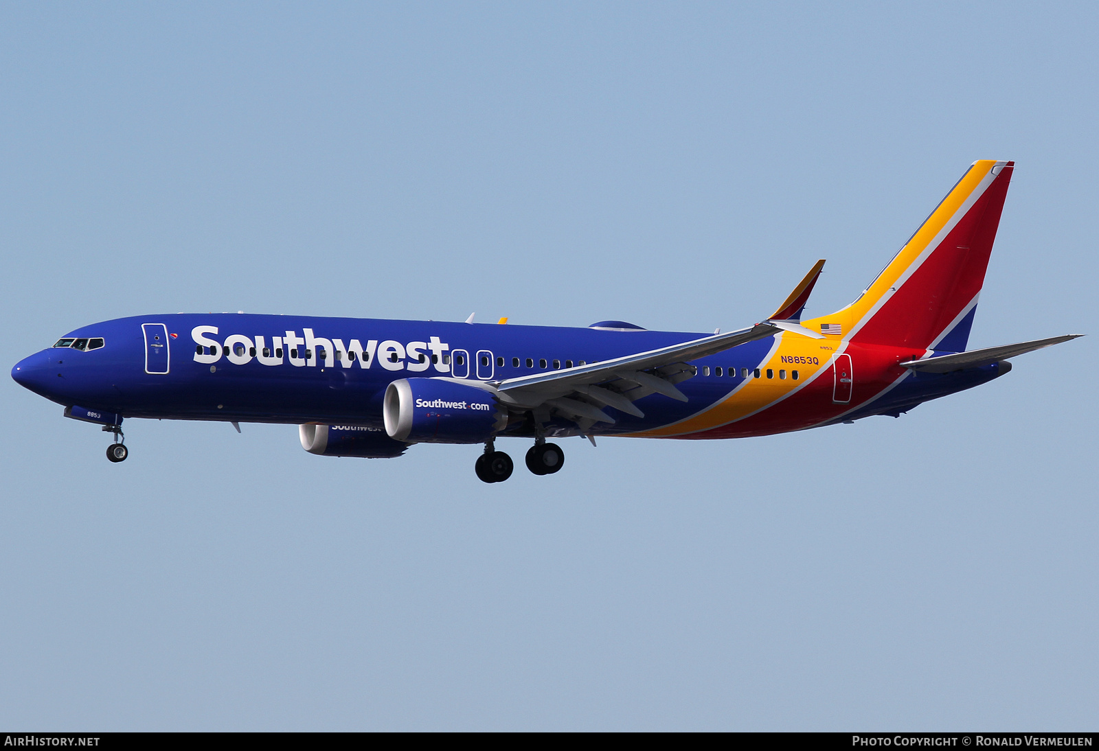 Aircraft Photo of N8853Q | Boeing 737-8 Max 8 | Southwest Airlines | AirHistory.net #683449